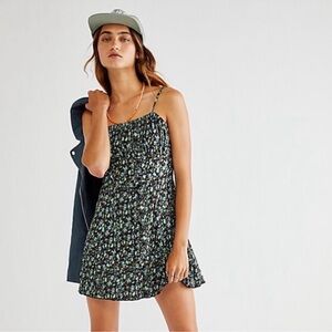 Jamie Strappy Printed Mini Dress in Midnight Combo